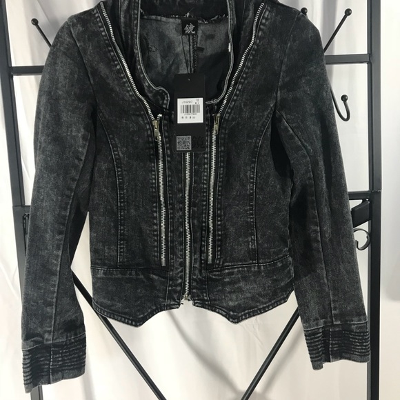 MIRROR Stonewashed, Distressed Denim Jacket - Picture 2 of 8